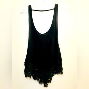 Vintage Havana Black Back Cutout Top Lace Bottom